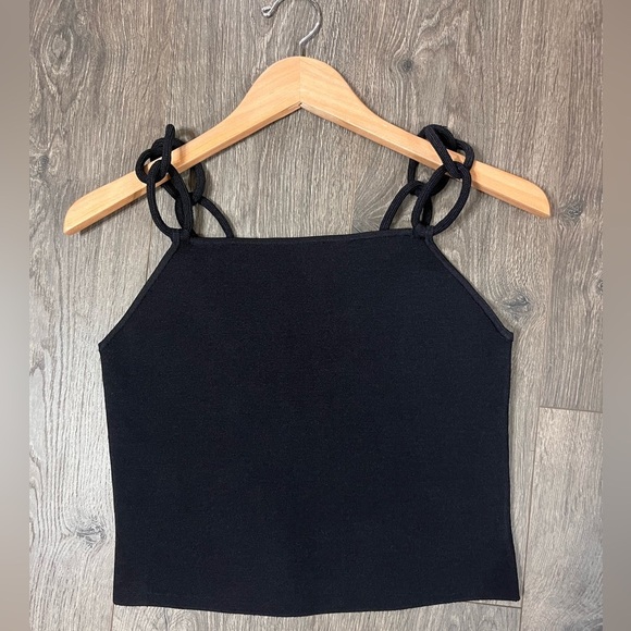 *NWT* House of Harlow 1960 Black Crop Tank Top - Picture 1 of 4